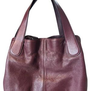 Fossil Maya Burgundy Leather Satchel Bag